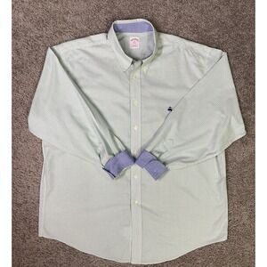 Brooks Brothers 346 Mens XL THICK The‎ Original Polo Shirt Non Iron Button - EUC